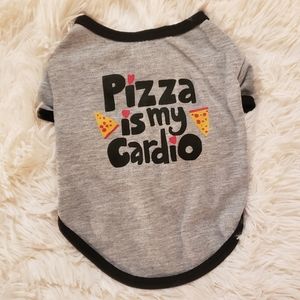 Pizza Is My Cardio Doggy Tee Size XS